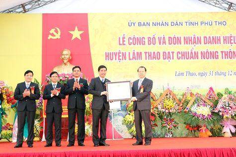 Phú Thọ: Lâm Thao trở thành huyện nông thôn mới đầu tiên ở khu vực miền núi phía Bắc