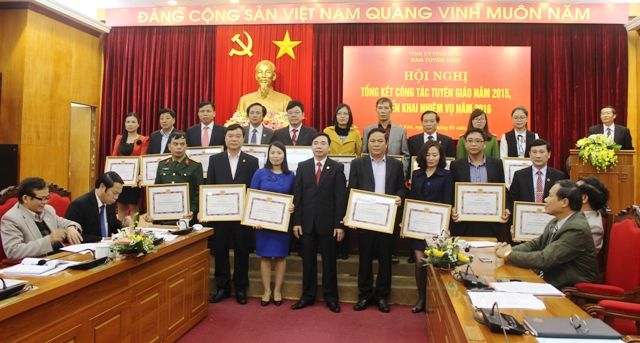  Vĩnh Phúc: Tập trung phấn đấu hoàn thành xuất sắc nhiệm vụ công tác tuyên giáo 2016