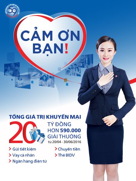 BIDV khuyến mại gần 20 tỉ đồng mừng ngày thành lập