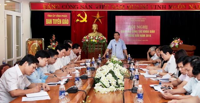 Vĩnh Phúc: Giao ban công tác khoa giáo 6 tháng đầu năm 2016