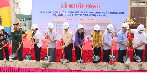 Khởi công công trình nhà lưu niệm lực lượng nữ du kích Hoàng Ngân