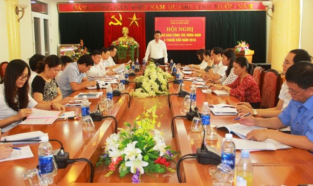 Vĩnh Phúc: Giao ban công tác Khoa giáo 6 tháng đầu năm 2018