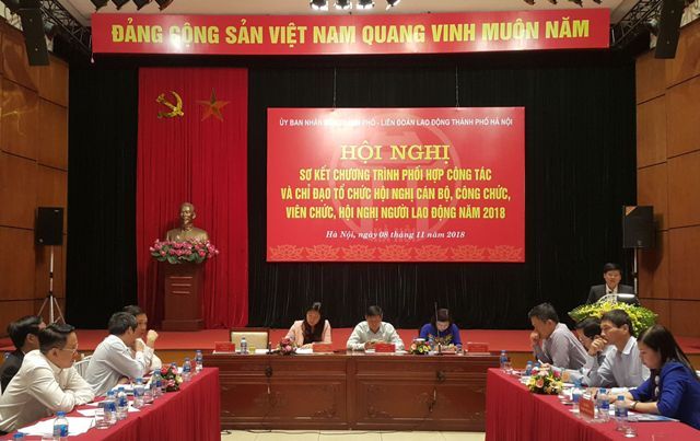 100% đơn vị, cơ quan, trường học trên địa bàn TP Hà Nội tổ chức Hội nghị cán bộ, công chức, viên chức 