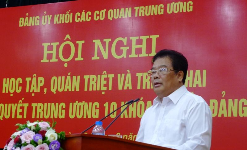 Đảng ủy Khối các cơ quan Trung ương học tập, quán triệt nội dung Hội nghị Trung ương 10