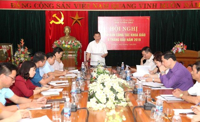 Vĩnh Phúc: Giao ban công tác khoa giáo 6 tháng đầu năm 2019