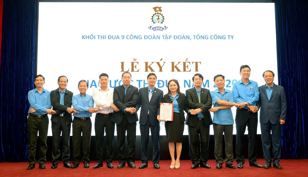 9 Công đoàn Tập đoàn, Tổng công ty thuộc Tổng Liên đoàn ký giao ước thi đua năm 2020