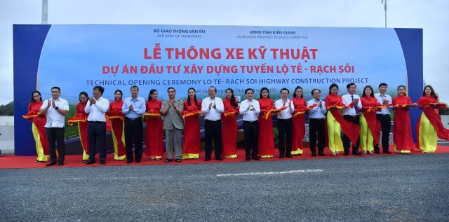 Kiên Giang: Thông xe kỹ thuật tuyến cao tốc Lộ Tẻ - Rạch Sỏi