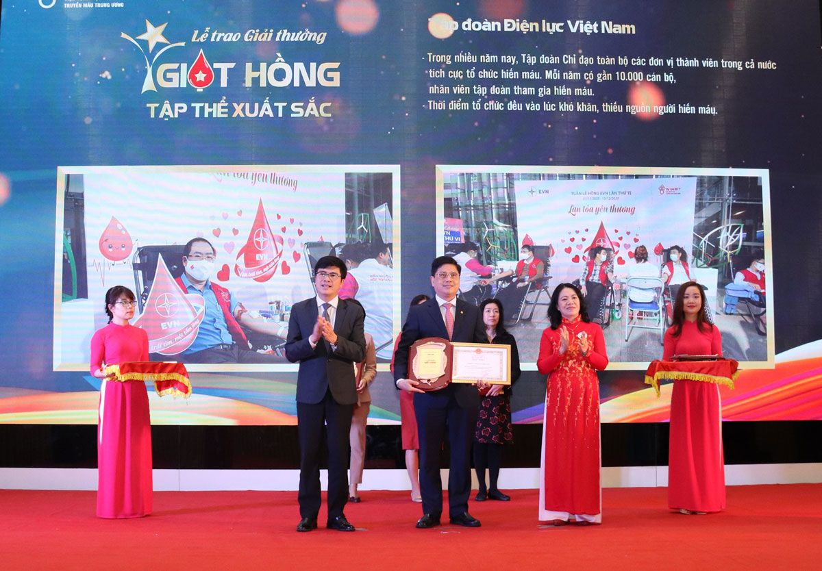 EVN được trao giải thưởng "Giọt hồng" năm 2020