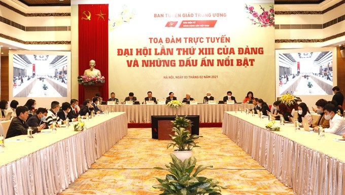 Tọa đàm trực tuyến "Đại hội lần thứ XIII của Đảng và những dấu ấn nổi bật"