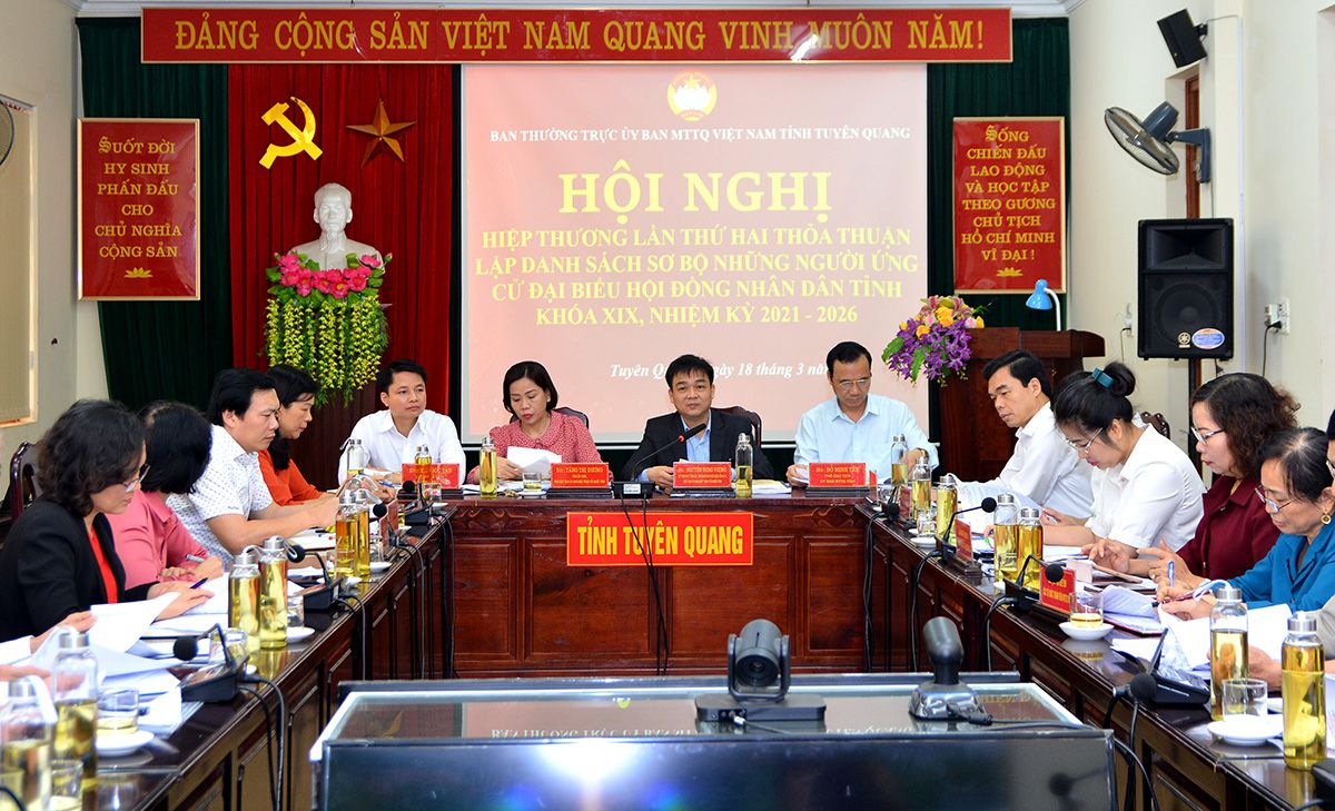 Hiệp thương lần thứ hai những người ứng cử đại biểu HĐND tỉnh Tuyên Quang khóa XIX