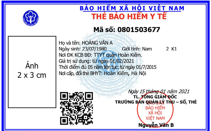 Từ ngày 1/4, thực hiện cấp thẻ BHYT theo mẫu thẻ mới