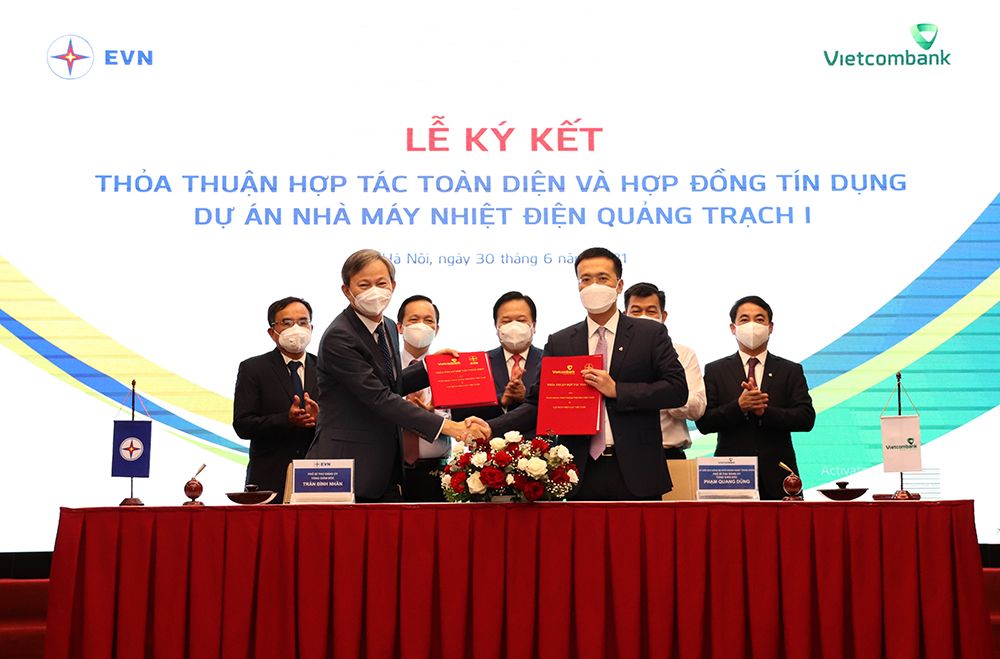 EVN và Vietcombank ký Hợp đồng tín dụng tài trợ Dự án Nhà máy Nhiệt điện Quảng Trạch I