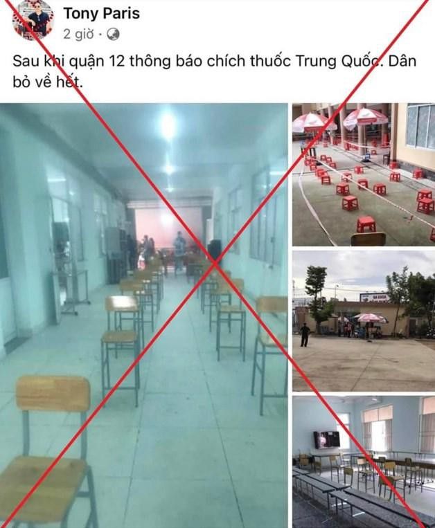 "Dân quận 12 bỏ về khi biết tiêm vắc xin Trung Quốc" là thông tin sai sự thật