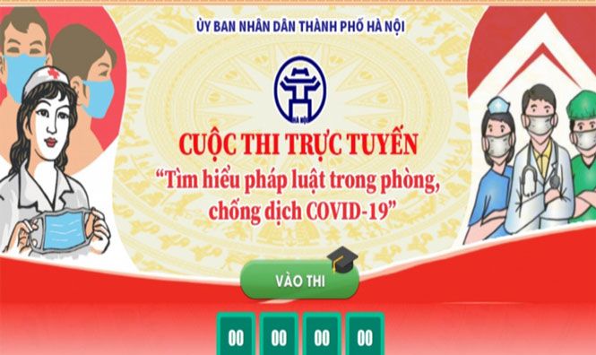 Hà Nội: Hơn 1 triệu người thi tìm hiểu pháp luật về phòng, chống dịch COVID-19