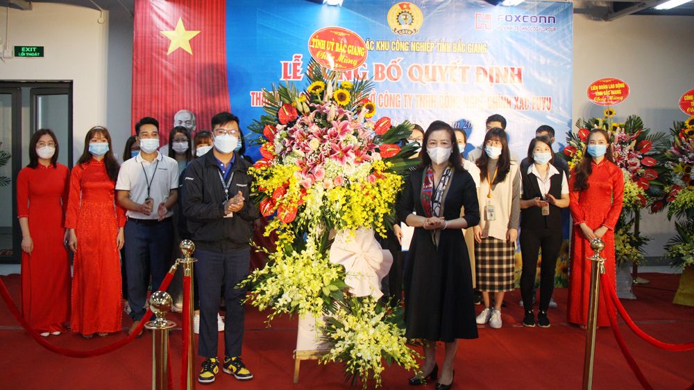 Bắc Giang: Thành lập công đoàn cơ sở tại Công ty TNHH Công nghệ chính xác Fuyu