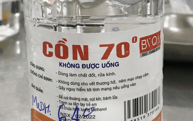 Cảnh báo cồn độc hại tại các nhà thuốc