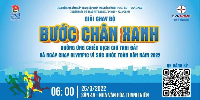 Tham gia giải chạy bộ "Bước chân xanh" hưởng ứng Giờ Trái Đất 2022