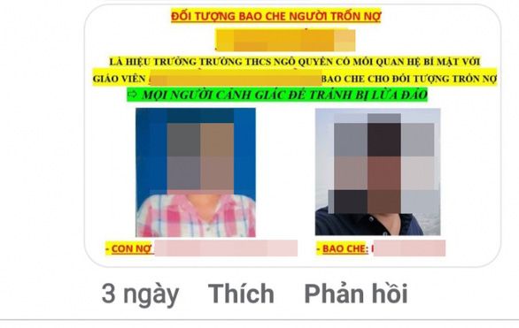 Liên quan đến thông tin bêu xấu hiệu trưởng  trên mạng tại Cà Mau