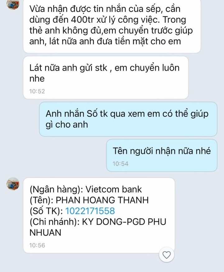 Giả thông tin lãnh đạo sở, ngành tại Quảng Trị để lừa đảo