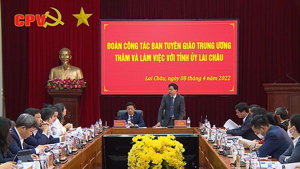 Đoàn công tác của Ban Tuyên giáo Trung ương làm việc tại tỉnh Lai Châu