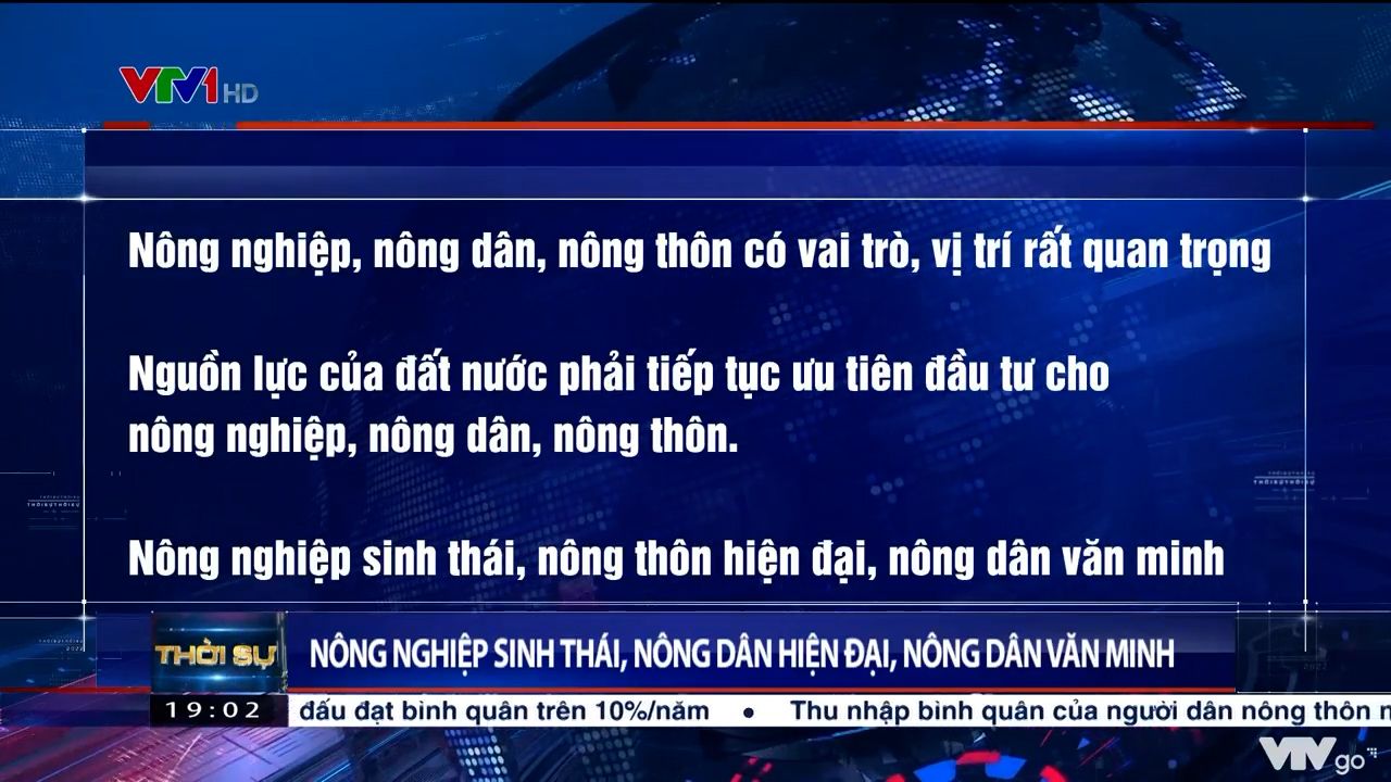 Nông nghiệp sinh thái, nông thôn hiện đại, nông dân văn minh