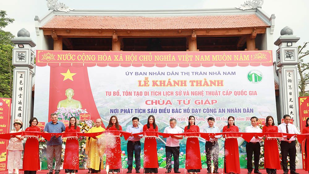 Khánh thành chùa Tứ Giáp - Nơi phát tích Sáu điều Bác Hồ dạy Công an nhân dân