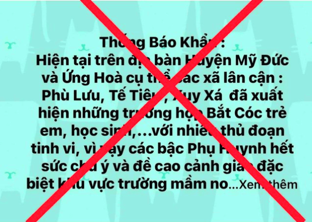 Xác minh, làm rõ tin đồn “bắt cóc trẻ em”