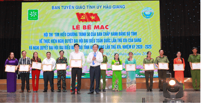 Hậu Giang bế mạc Hội thi tìm hiểu Chương trình 50-CTr/TU 