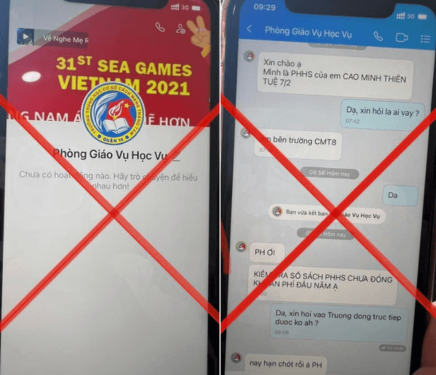 Cảnh báo tin nhắn lừa đảo phụ huynh đóng học phí đầu năm