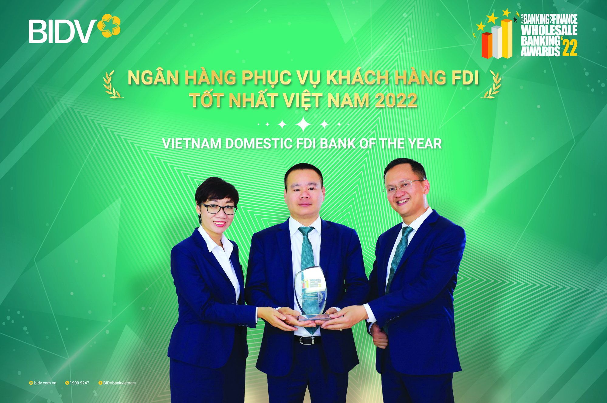 BIDV được vinh danh là Ngân hàng phục vụ khách hàng FDI tốt nhất Việt Nam năm 2022