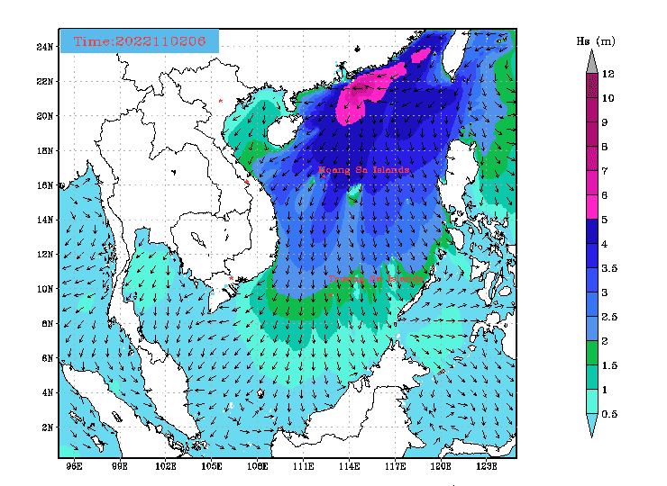 Tin dự báo sóng biển trong ngày 02/11/2022