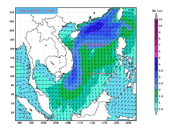 Tin dự báo sóng biển trong ngày 08/11/2022