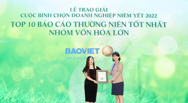 Bảo Việt (BVH) lọt Top 10 Báo cáo thường niên tốt nhất Việt Nam