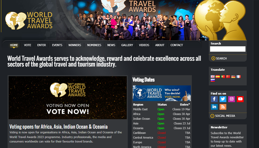 Bình chọn cho Du lịch Việt Nam tại World Travel Awards 2023