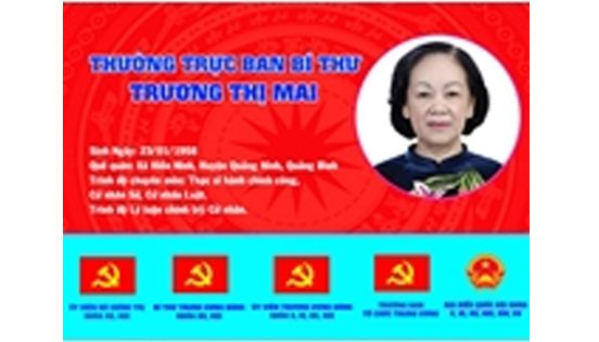 [Infographics]: Chân dung Thường trực Ban Bí thư, Trưởng Ban Tổ chức Trung ương Trương Thị Mai