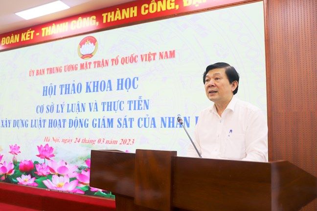 “Cơ sở lý luận và thực tiễn xây dựng Luật Hoạt động giám sát của Nhân dân”