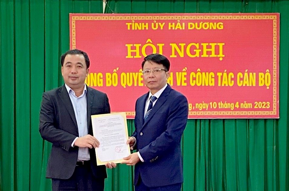 Hải Dương: Đồng chí Trương Mạnh Long giữ chức Phó Bí thư Huyện ủy Bình Giang