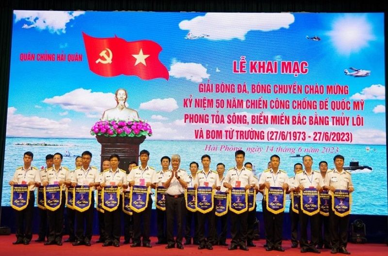 Khai mạc Giải bóng đá, bóng chuyền Quân chủng Hải quân 2023