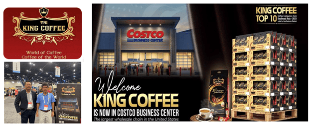 Thương hiệu King Coffee đã bán hàng trực tiếp vào hệ thống Costco Wholesale