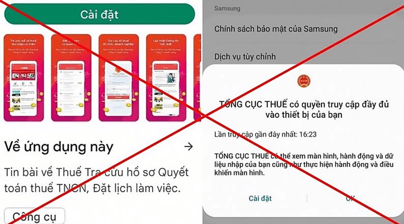 Tài khoản mất hơn 1.2 tỉ đồng do cài đặt ứng dụng thuế giả mạo