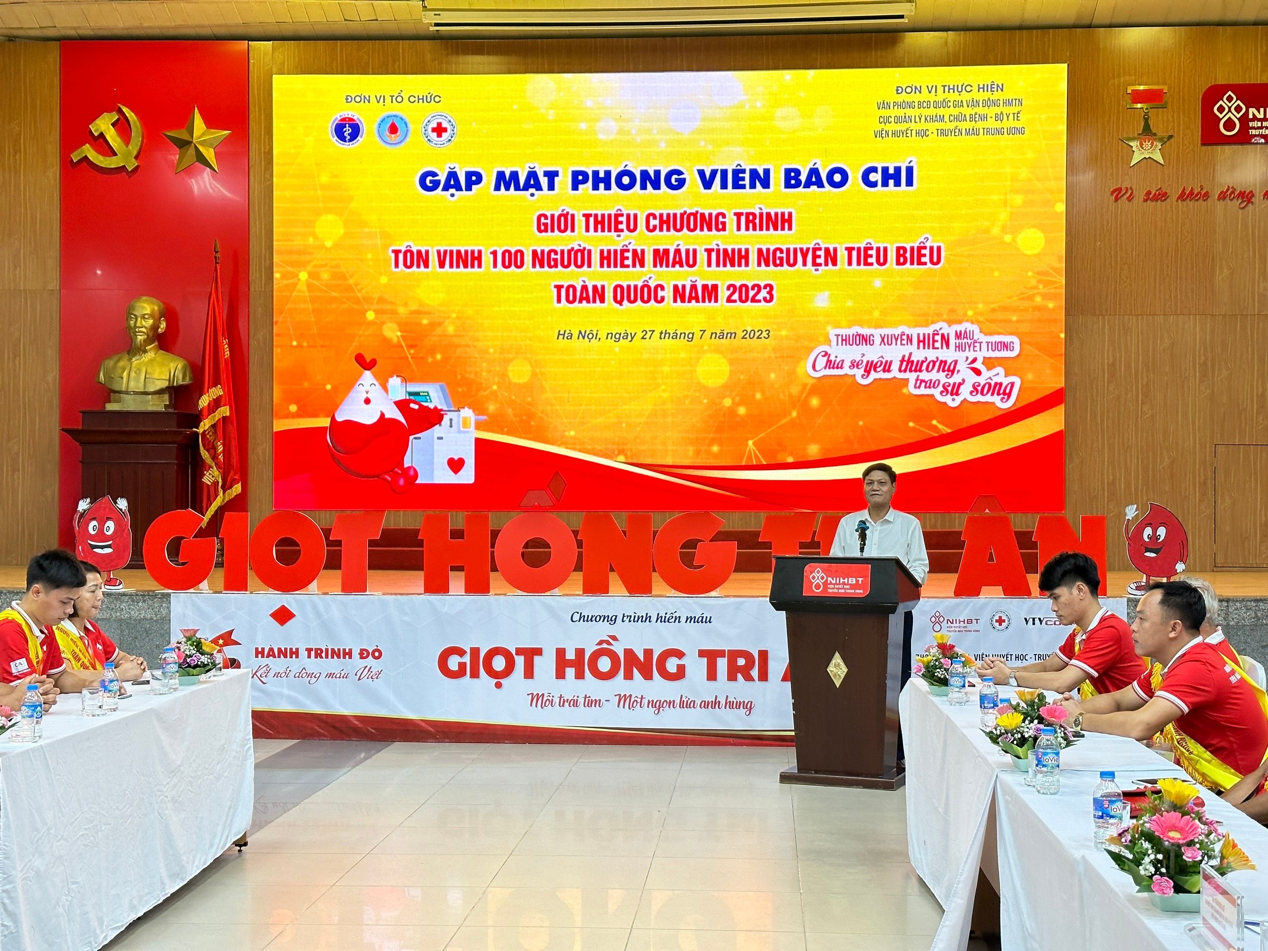 Tôn vinh người hiến máu tiêu biểu toàn quốc năm 2023