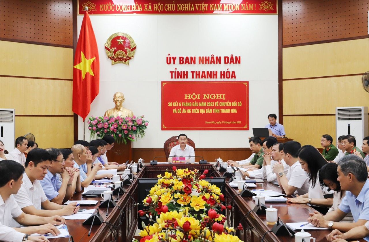 Tỉnh Thanh Hóa: Sơ kết 6 tháng đầu năm 2023 về chuyển đổi số và Đề án 06