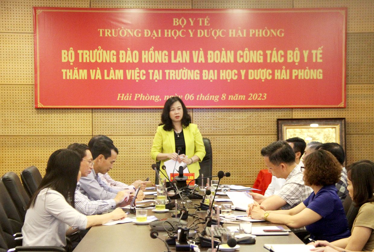 Đại học Y Dược Hải Phòng vinh dự đón Bộ trưởng Y tế tới thăm