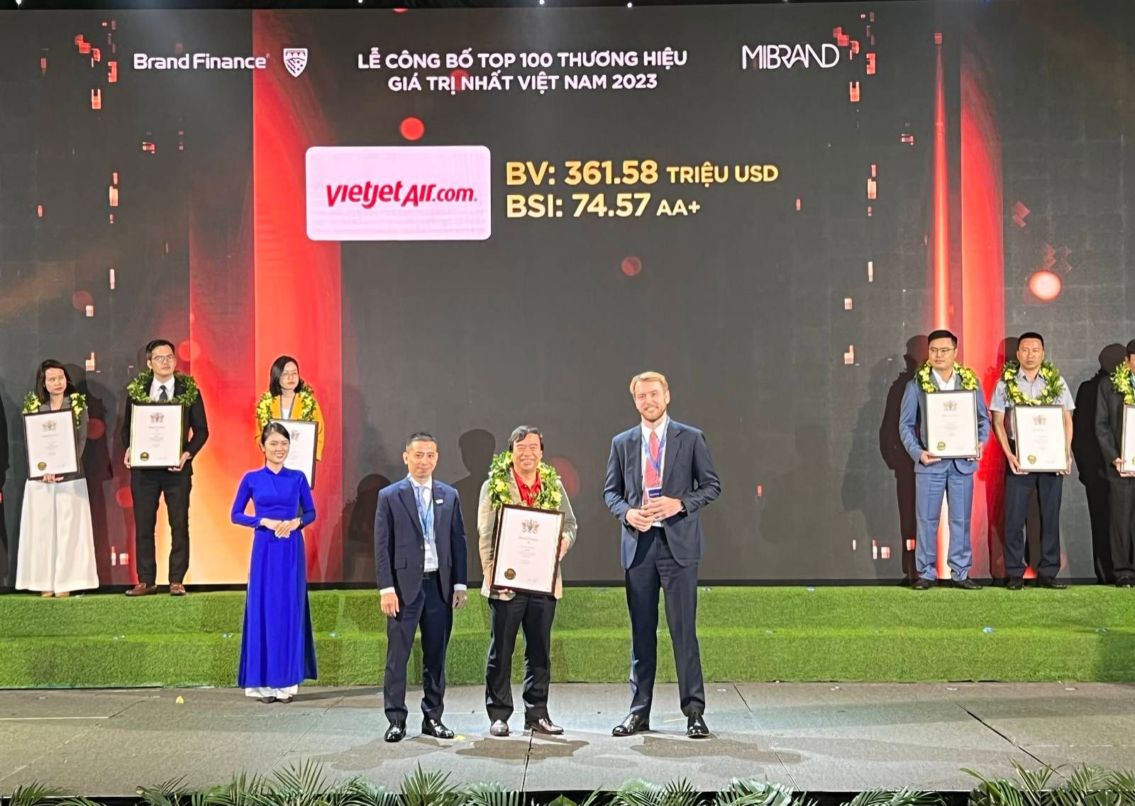 Vietjet là một trong 100 thương hiệu giá trị nhất Việt Nam  