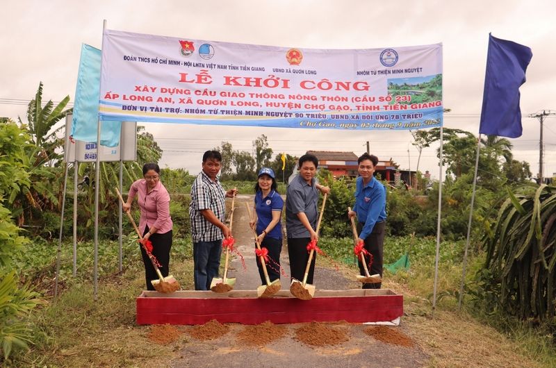 Tiền Giang: Vận động xây dựng 2 cầu giao thông nông thôn tại huyện Chợ Gạo