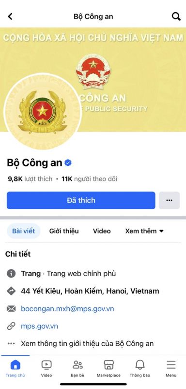 Ra mắt Trang thông tin Bộ Công an trên nền tảng Facebook