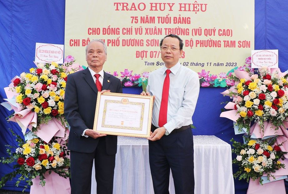 Bắc Ninh: Trao Huy hiệu Đảng tặng 665 đảng viên