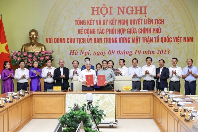 Tăng cường phối hợp giữa Chính phủ với Đoàn Chủ tịch Ủy ban Trung ương MTTQ Việt Nam