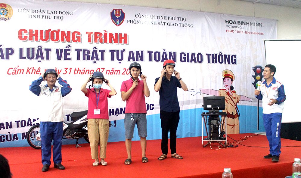 Phú Thọ: Đảm bảo TTATGT cho công nhân lao động tại các khu công nghiệp, cụm công nghiệp