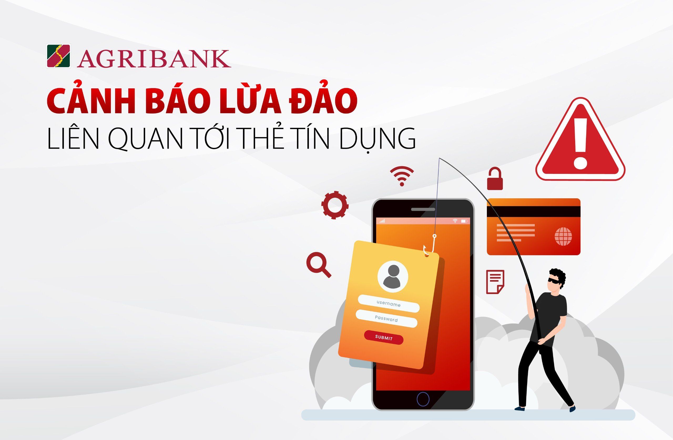 Agribank cảnh báo các hình thức lừa đảo liên quan tới thẻ tín dụng, thẻ phi vật lý